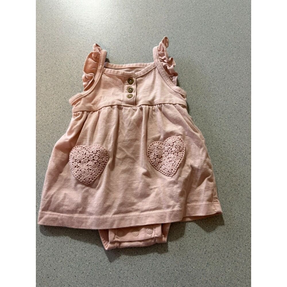 Carter's Pink Heart Tank Top Dress Size: 3M *Never Worn